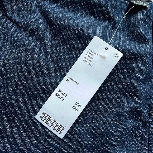 NWT Urban Outfitters Skort Navy Blue denim Size Medium, large buckles - Picture 6 of 8